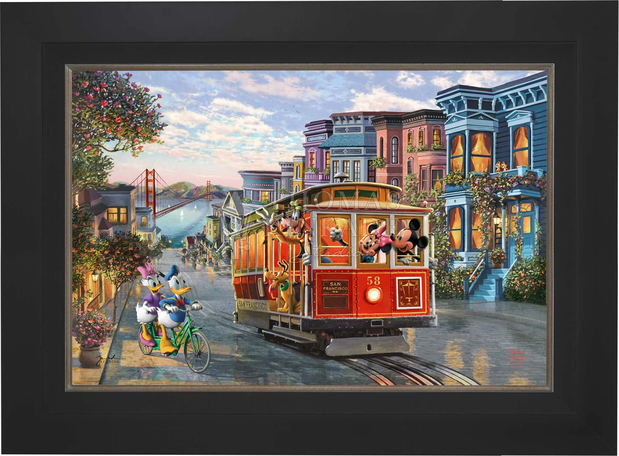 Disney Mickey and Minnie in San Francisco - Jewel Edition Art - Image 9