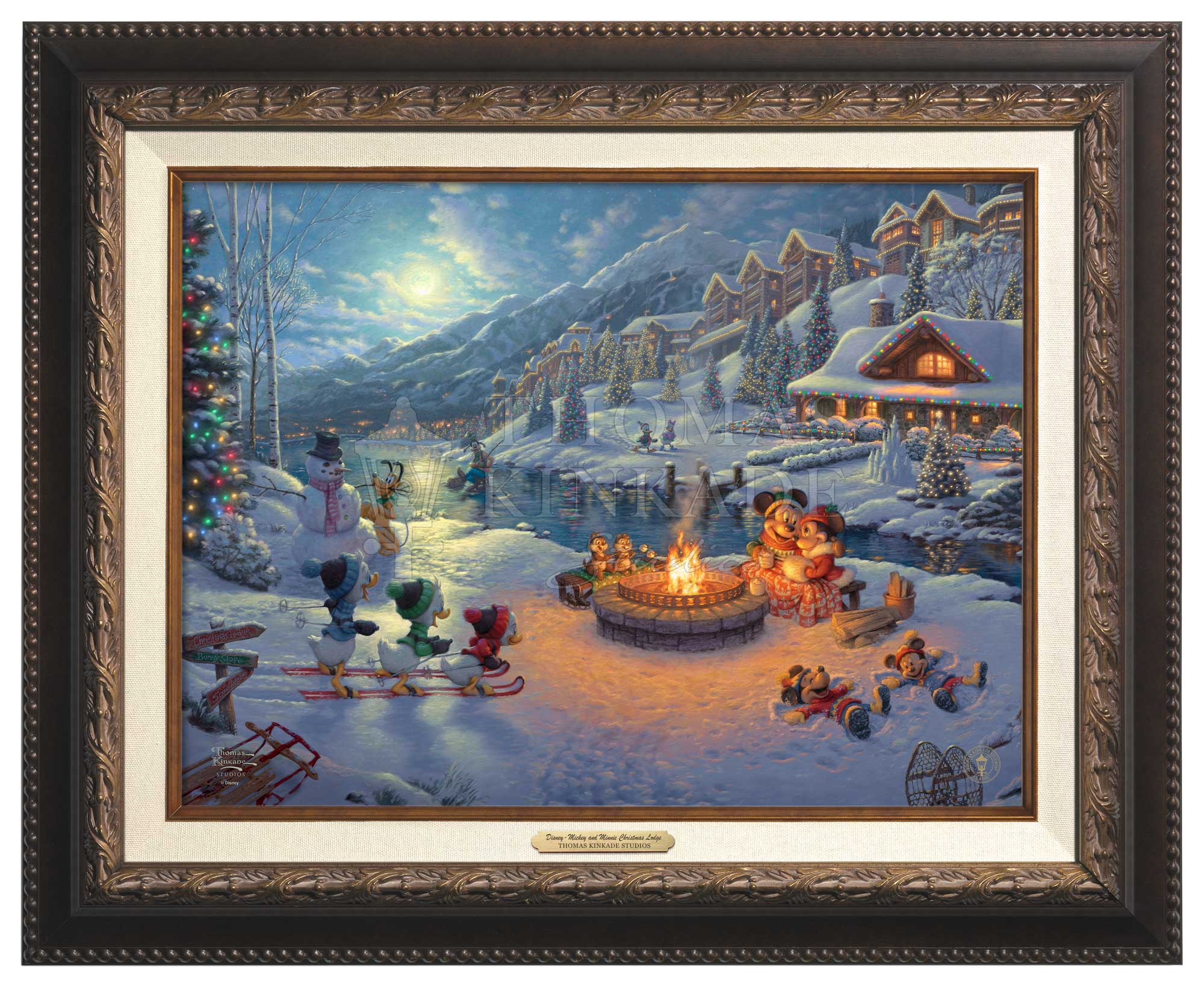 Disney Mickey and Minnie Christmas Lodge - Canvas Classics