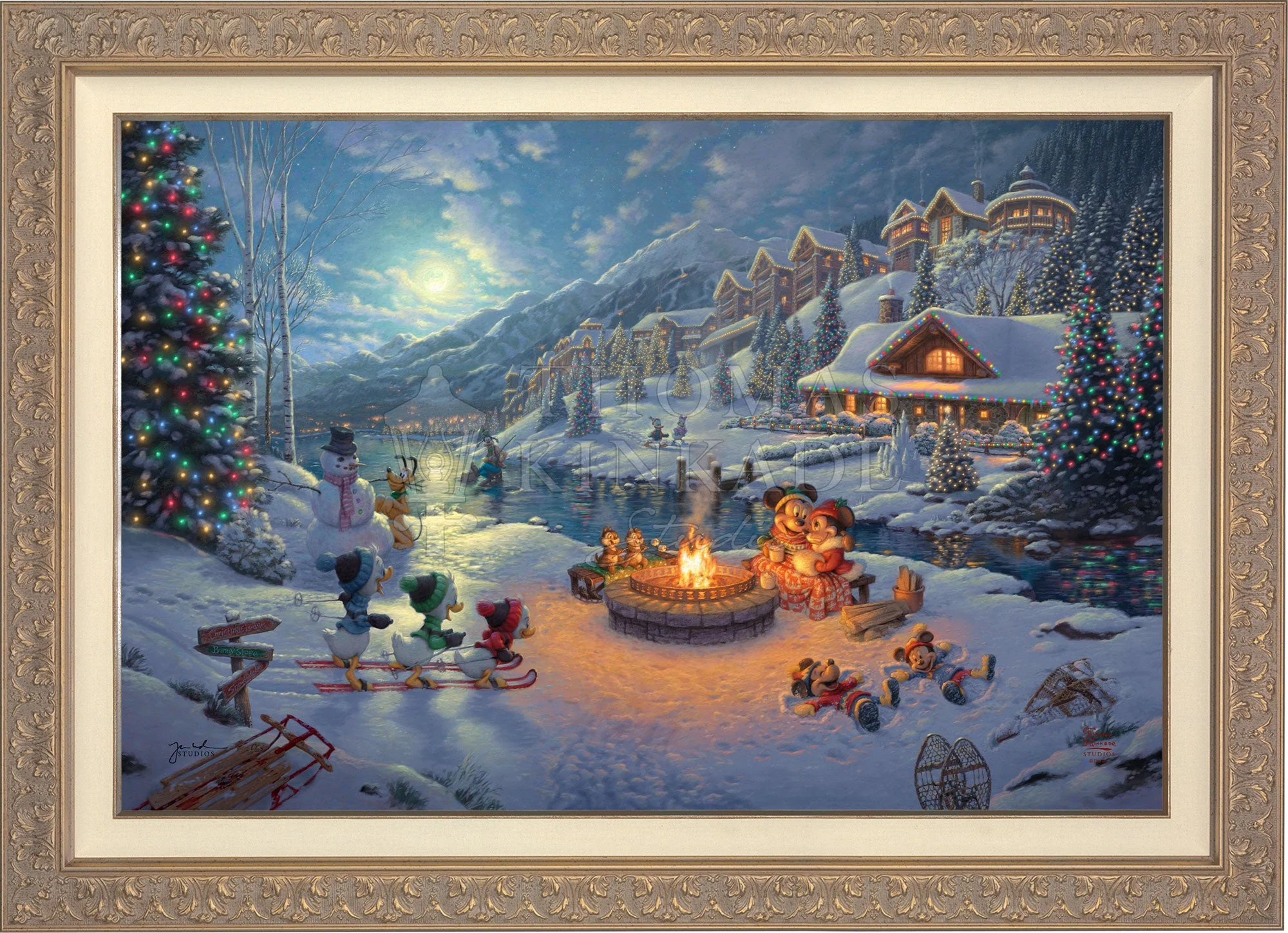 Disney Mickey and Minnie Christmas Lodge - Jewel Edition Art - Image 7
