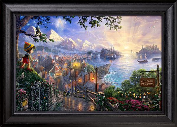 Disney Pinocchio Wishes Upon A Star - Personalized Framed Canvas - Image 3