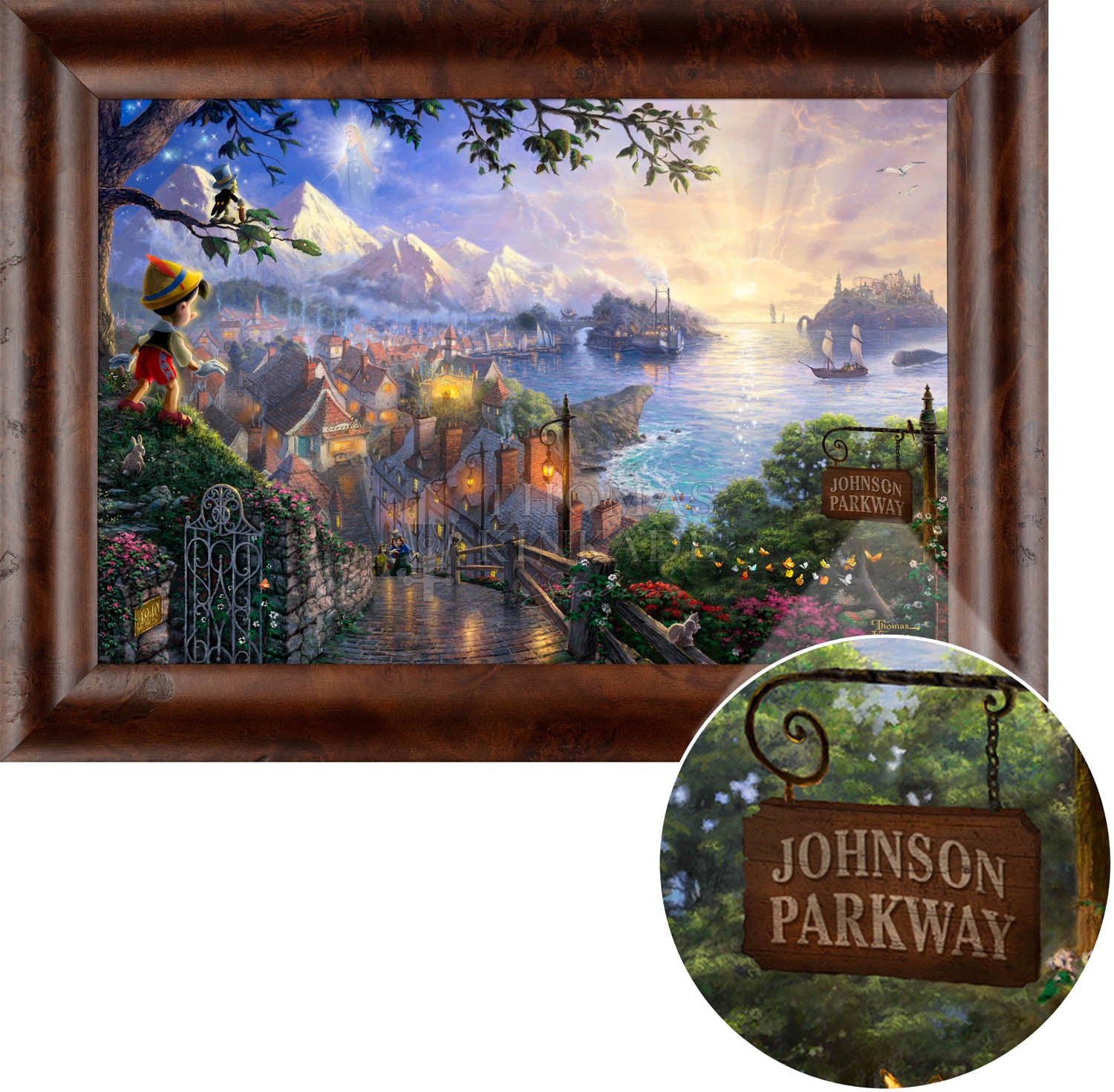 Disney Pinocchio Wishes Upon A Star - Personalized Framed Canvas - Image 7