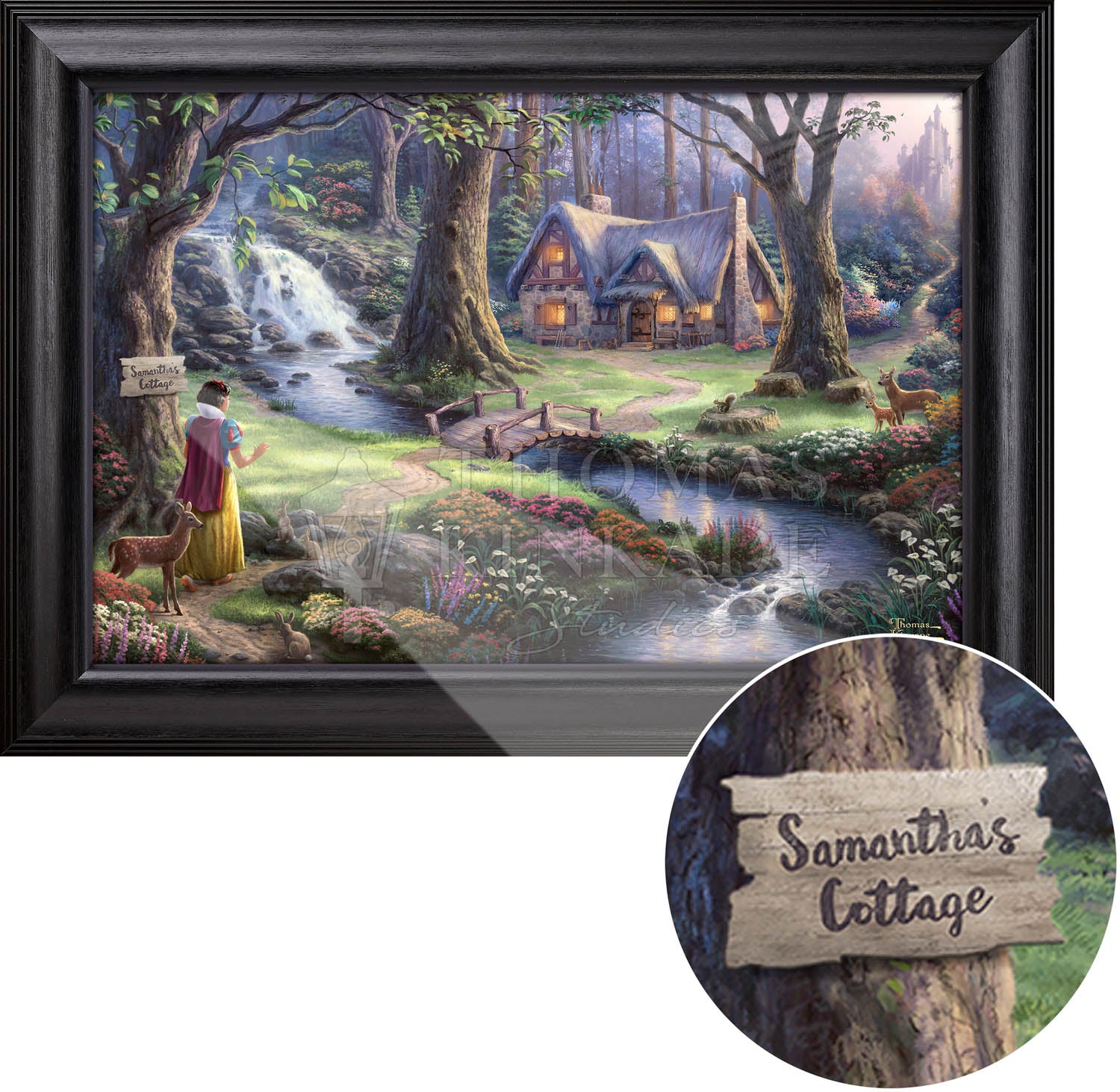 Disney Snow White Discovers the Cottage - Personalized Framed Canvas - Image 12