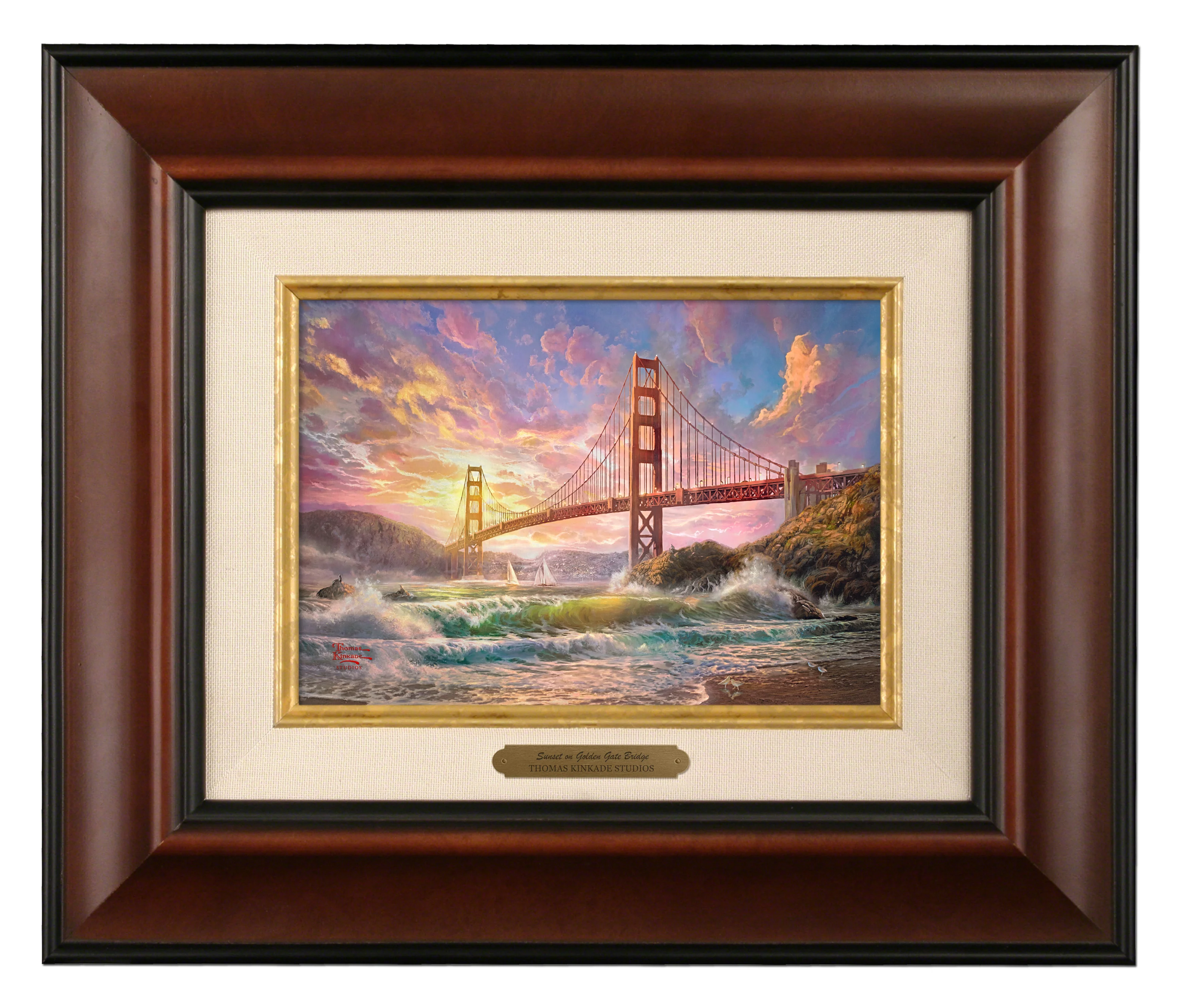 Sunset on Golden Gate Bridge - Brushworks