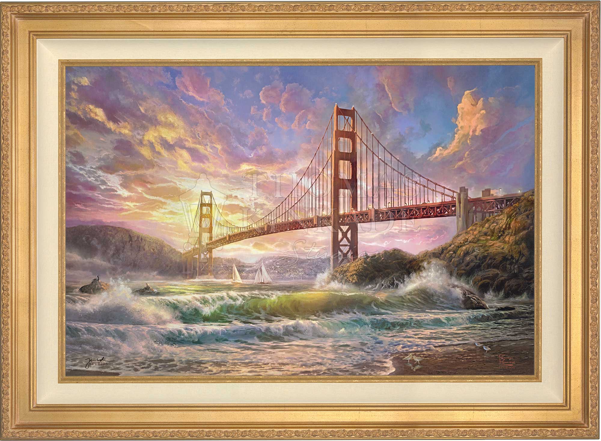 Sunset on Golden Gate Bridge - Limited Edition Canvas - Image 2