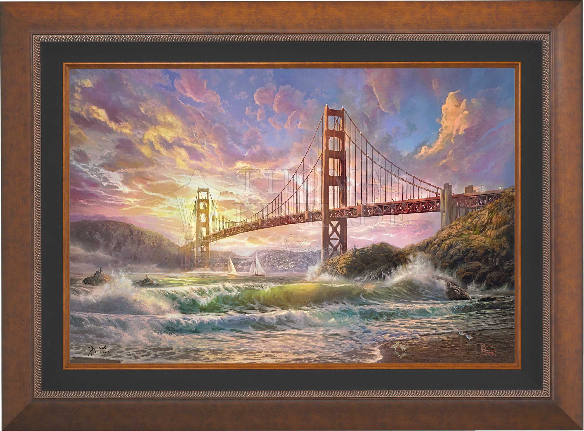 Sunset on Golden Gate Bridge - Limited Edition Canvas - Image 3