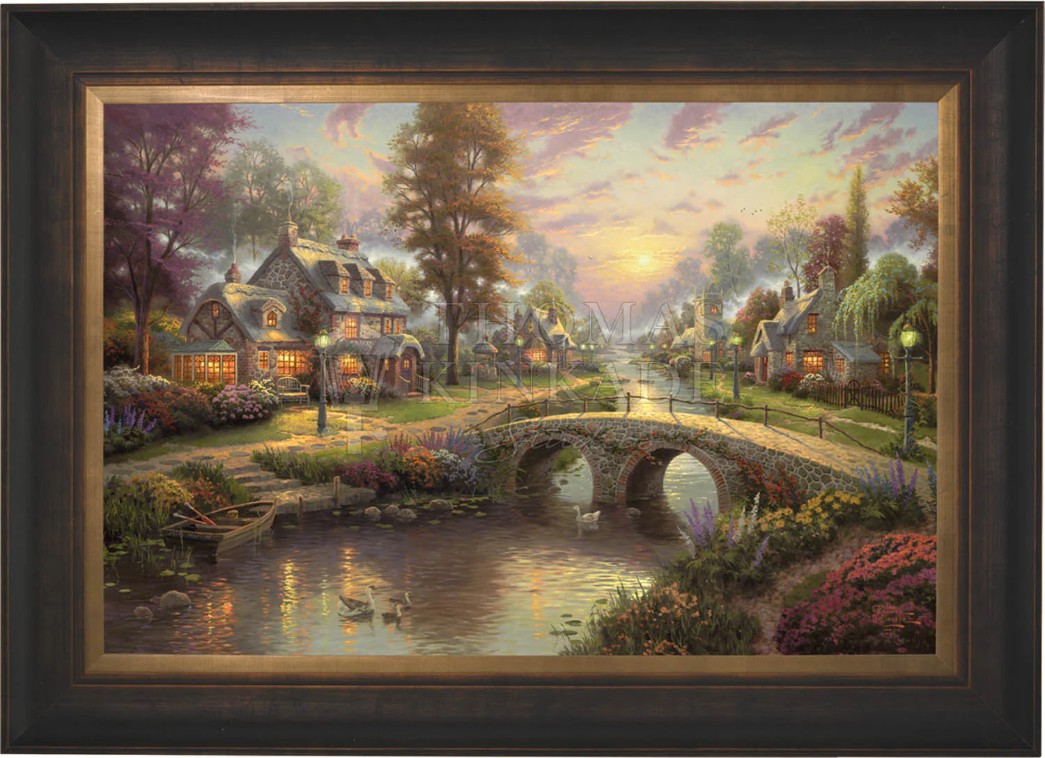 Sunset on Lamplight Lane - Limited Edition Canvas - Image 11