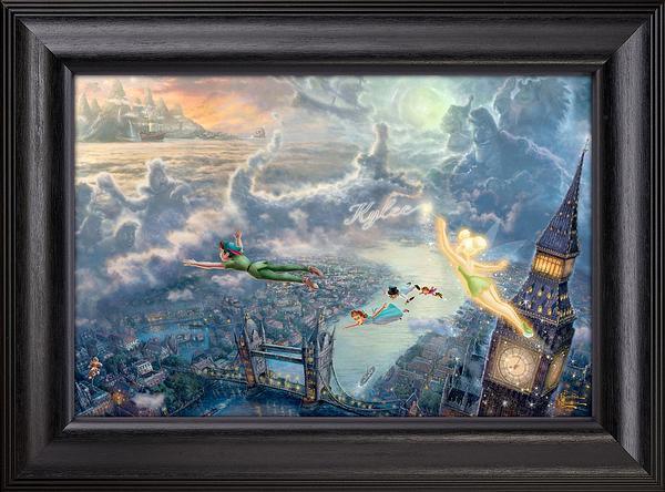 Disney Tinker Bell and Peter Pan Fly to Never Land - Personalized Framed Canvas - Image 4