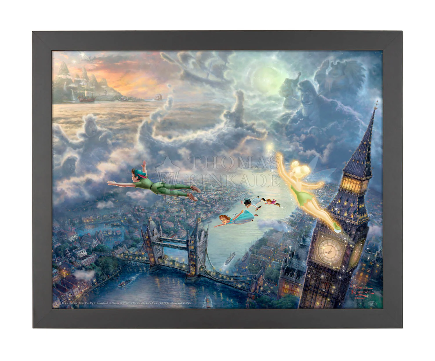 Disney Tinker Bell and Peter Pan Fly to Never Land - Art Prints