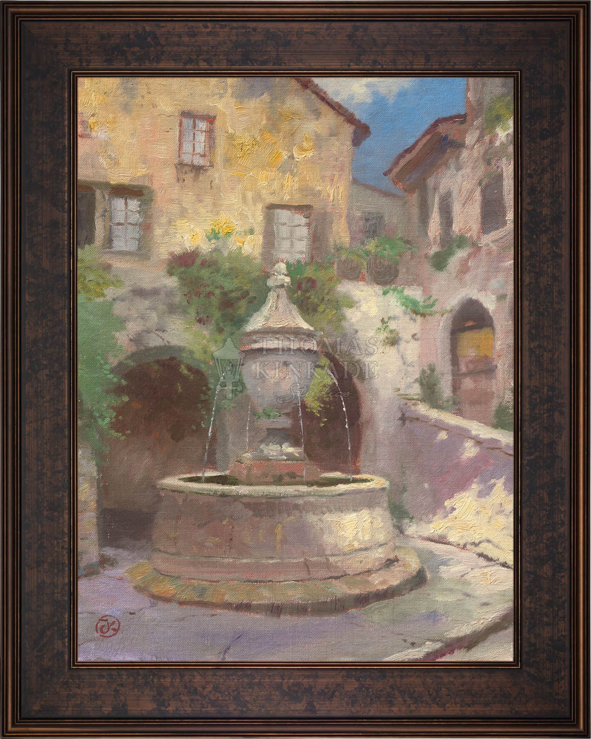 Tuscan Village Fountain - Limited Edition Canvas - Image 12