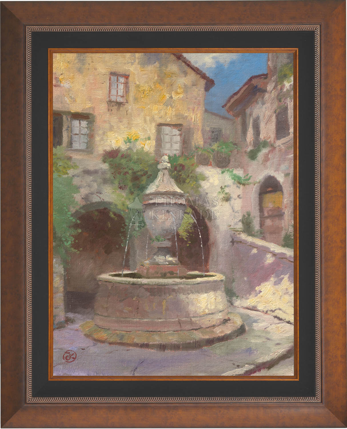 Tuscan Village Fountain - Limited Edition Canvas - Image 3
