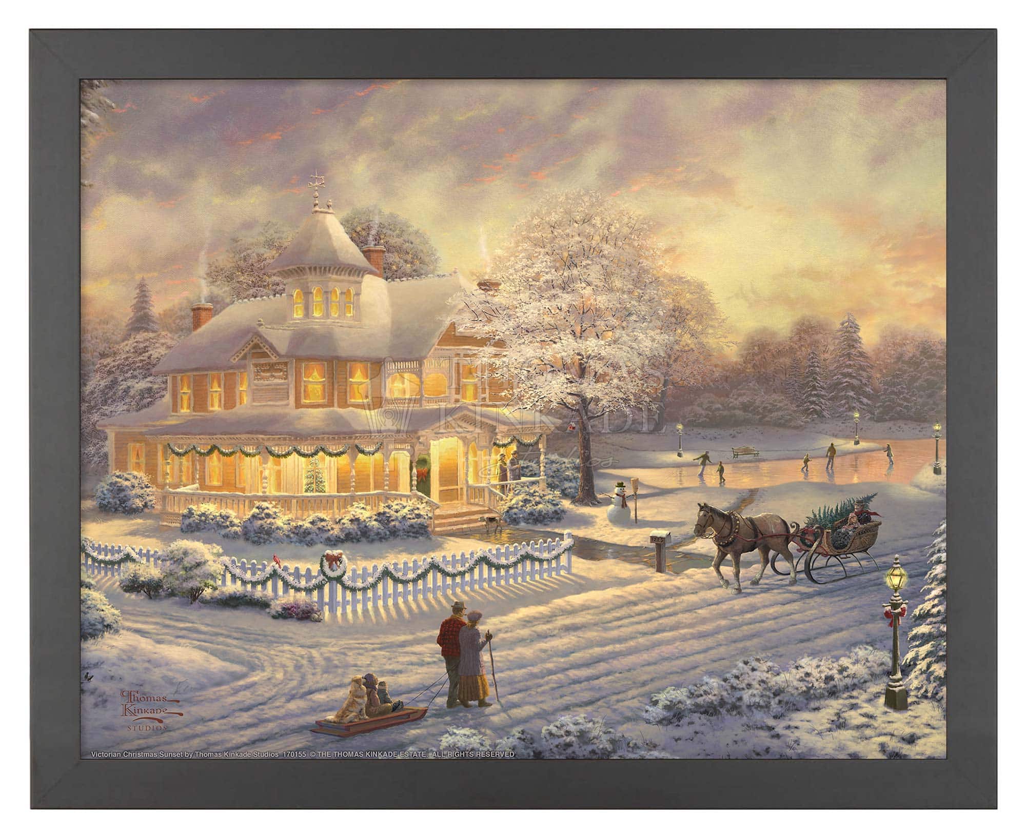 Victorian Christmas Sunset - 11" x 14" Art Print